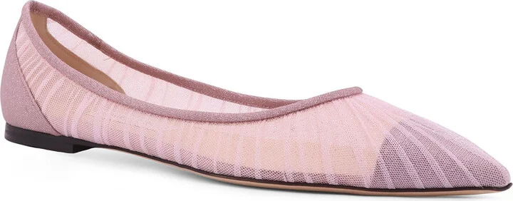 Love Flat Glittered Tulle Ballerinas - Image 2