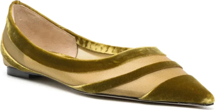 Love flocked tulle ballet pumps - Image 2