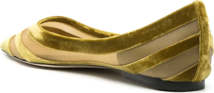 Love flocked tulle ballet pumps - Image 3