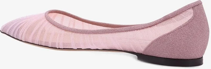 Love Glittered Tulle Ballet Flats - Image 2