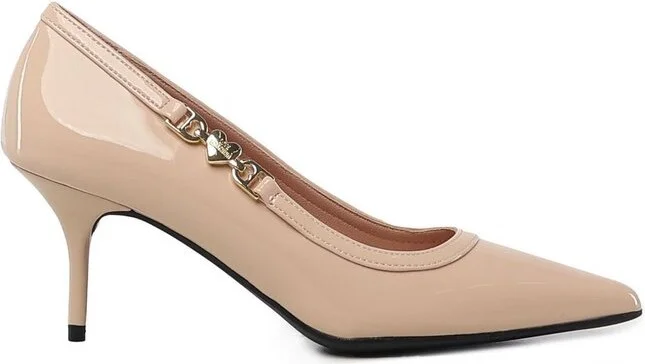 Love Moschino Chain-Strap Pointed Toe Pumps