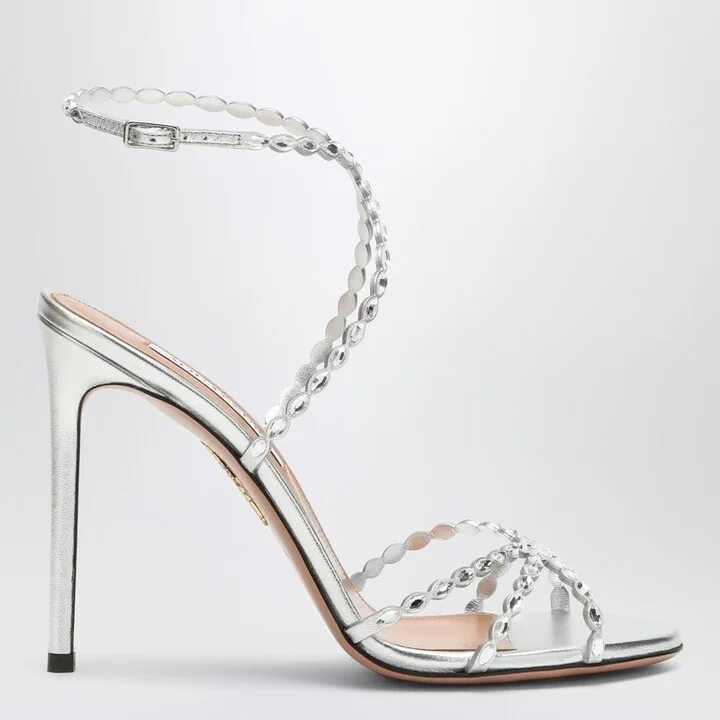 Love Struck silver sandals with crystals