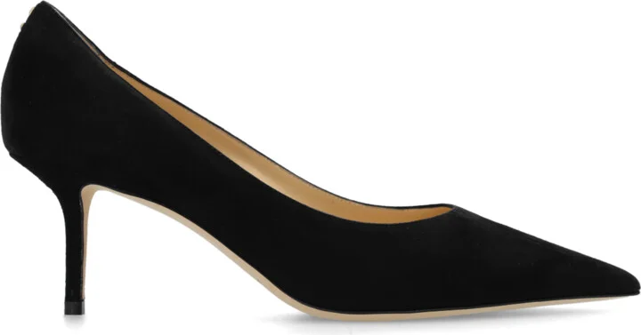 ‘Love’ Suede Pumps, , - Black