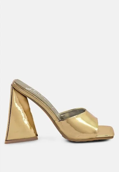 Lovebug Triangular Block Heel Sandals Women
