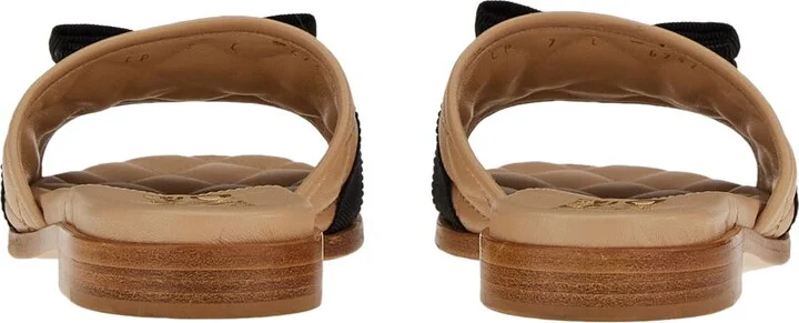 Lovec Q Bow Quilted Slide Sandal - Image 4