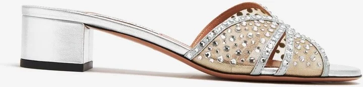 Lover 35 Crystal-Embellished Mules