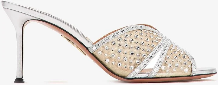 Lover 75 Crystal-Embellished Mules