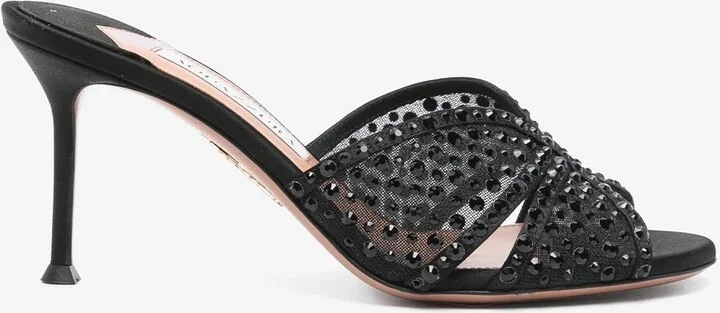 Lover 75 Crystal-Embellished Mules
