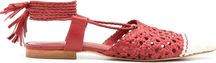 Lovina woven ballerina shoes