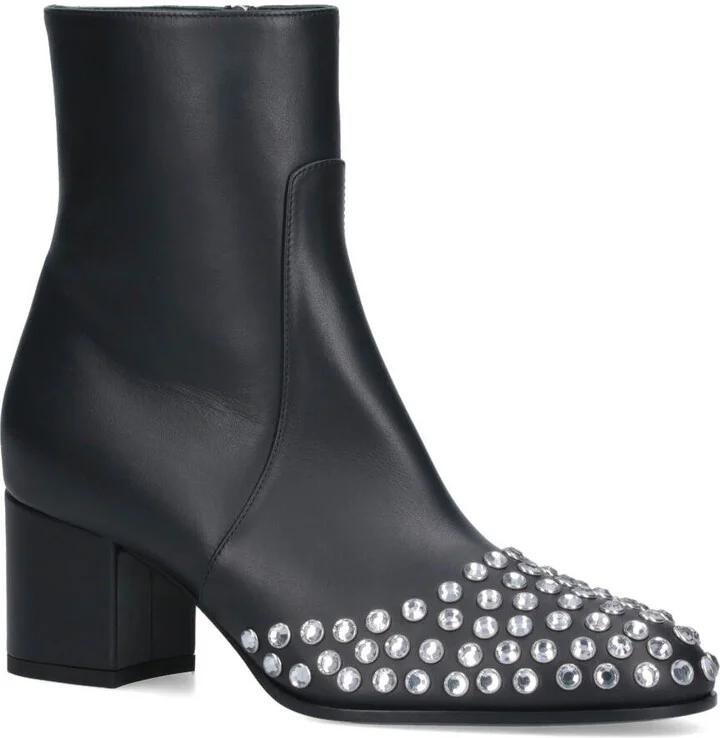 Low Ankle Boots With Rhinestones - Image 2