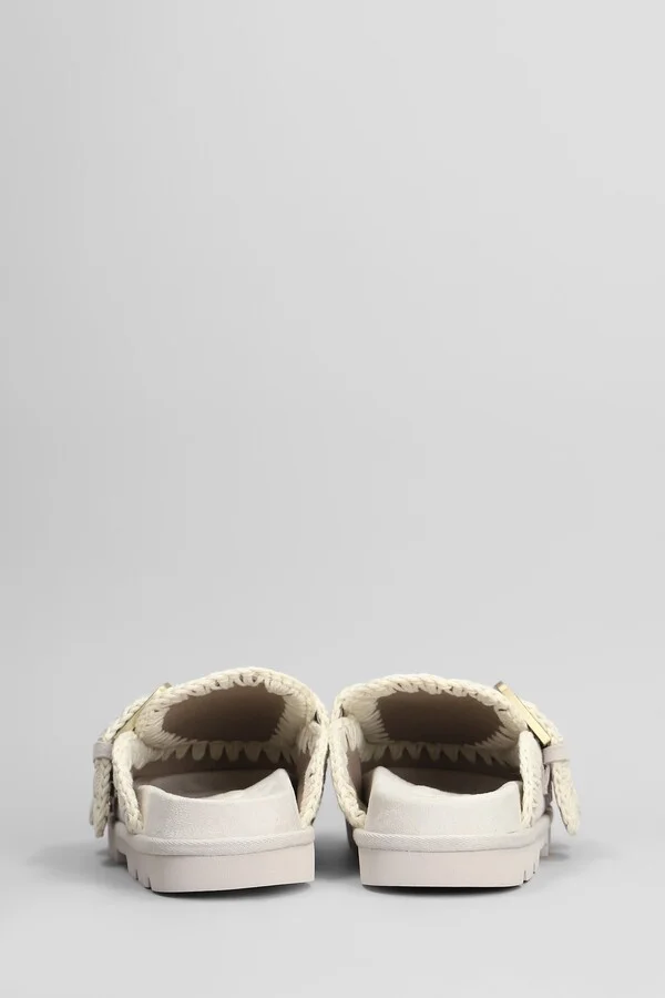 Low Bio Sabot Slipper-mule In Grey Suede - Image 4