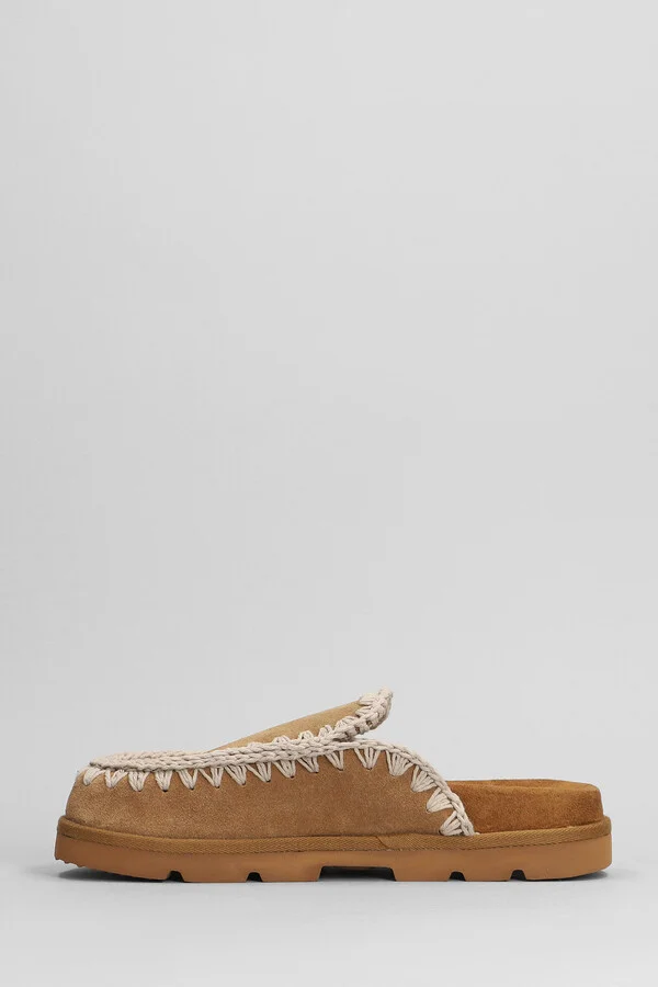Low Bio Sabot Slipper-mule In Leather Color Suede - Image 3