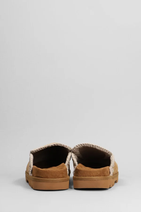 Low Bio Sabot Slipper-mule In Leather Color Suede - Image 4