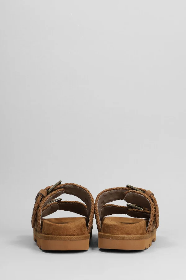 Low Bio Sandal Flats In Leather Color Suede - Image 4