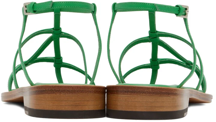 LOW CLASSIC Green Middle Strap Sandals - Image 2