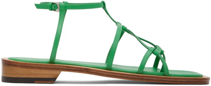 LOW CLASSIC Green Middle Strap Sandals