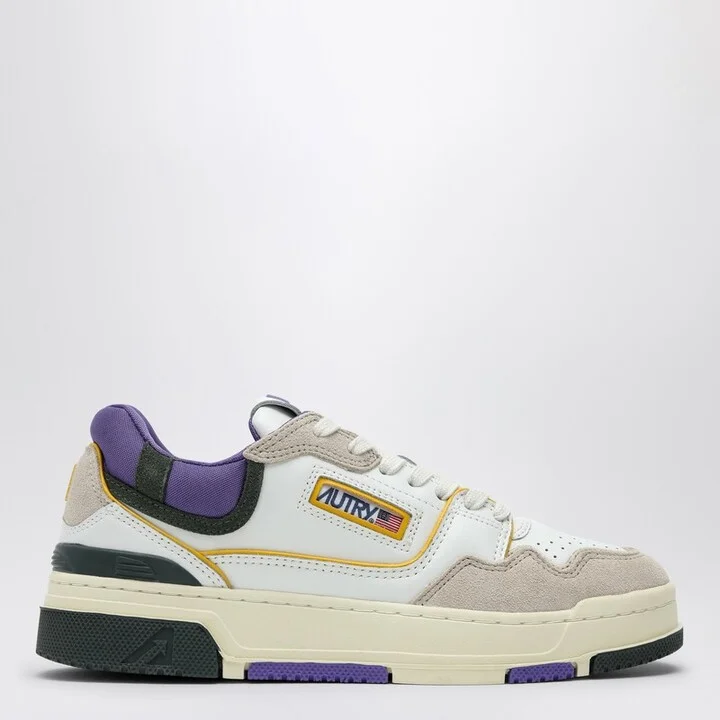Low CLC white/purple/dark green sneaker