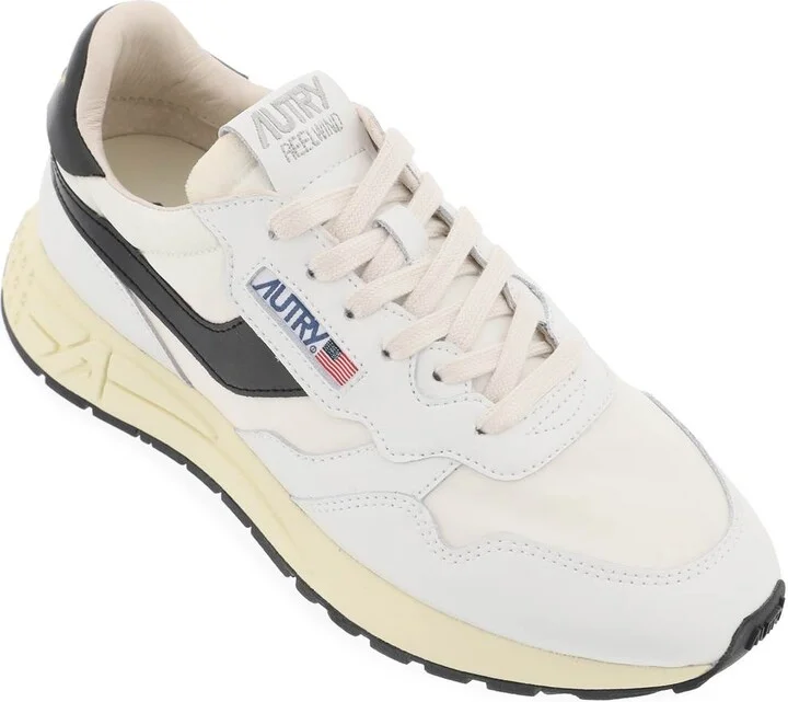 Low-cut Nylon And Leather Reelwind Sneakers - Image 4