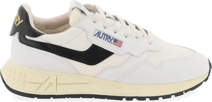 Low-cut Nylon And Leather Reelwind Sneakers