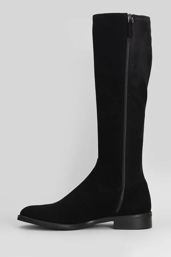 Low Heels Boots In Black Suede - Image 3
