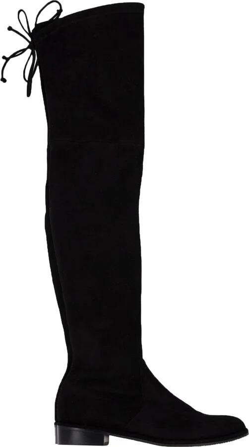 Low Land Boots in Black Suede
