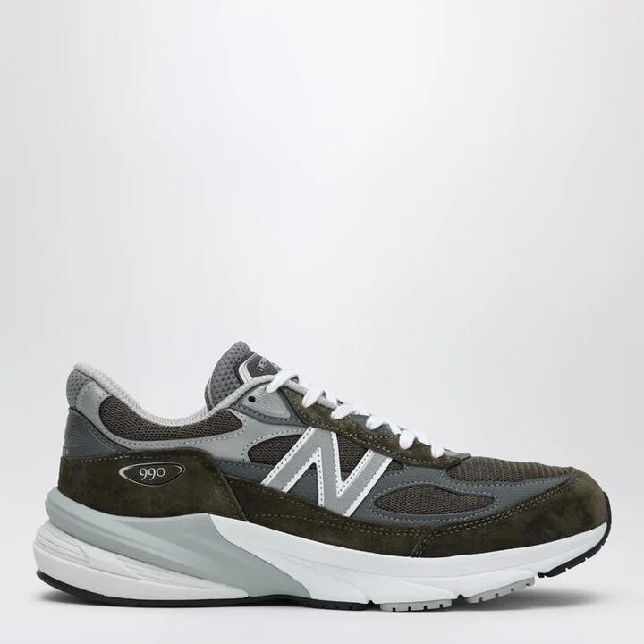 Low Made in USA 990v6 olive green trainer