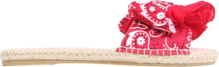 Low Sandals With Bandana Bow