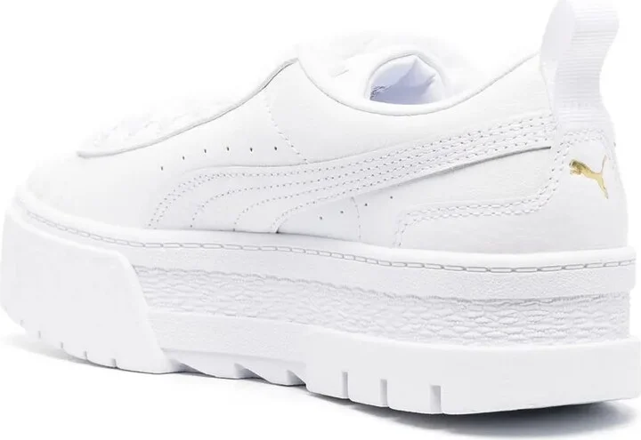 Low-Top Chunky Leather Sneakers - Image 3