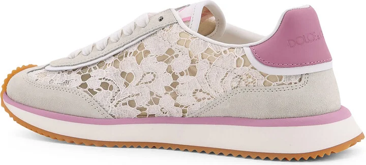 Low-top Lace Sneakers With Suede Inserts - Image 3