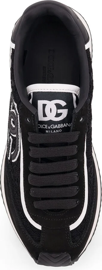 Low-top Lace Sneakers With Suede Inserts - Image 5