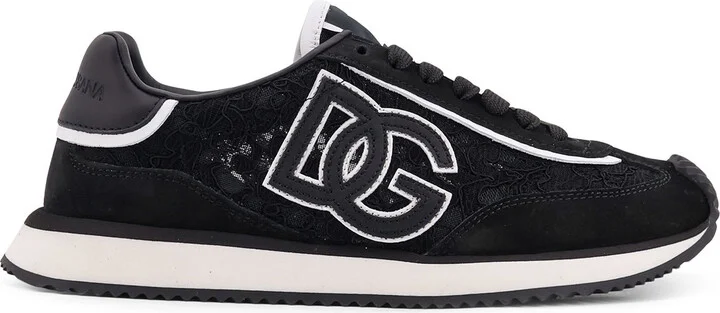 Low-top Lace Sneakers With Suede Inserts
