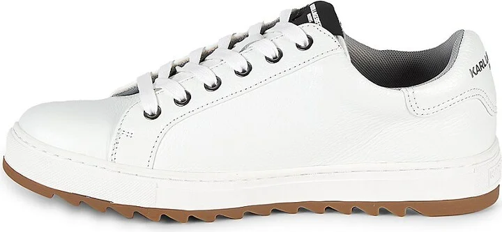 Low-Top Leather Sawtooth Sneakers - Image 4