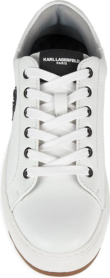Low-Top Leather Sawtooth Sneakers - Image 5