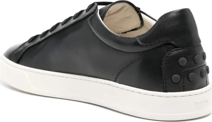 Low-Top Leather Sneakers - Image 3