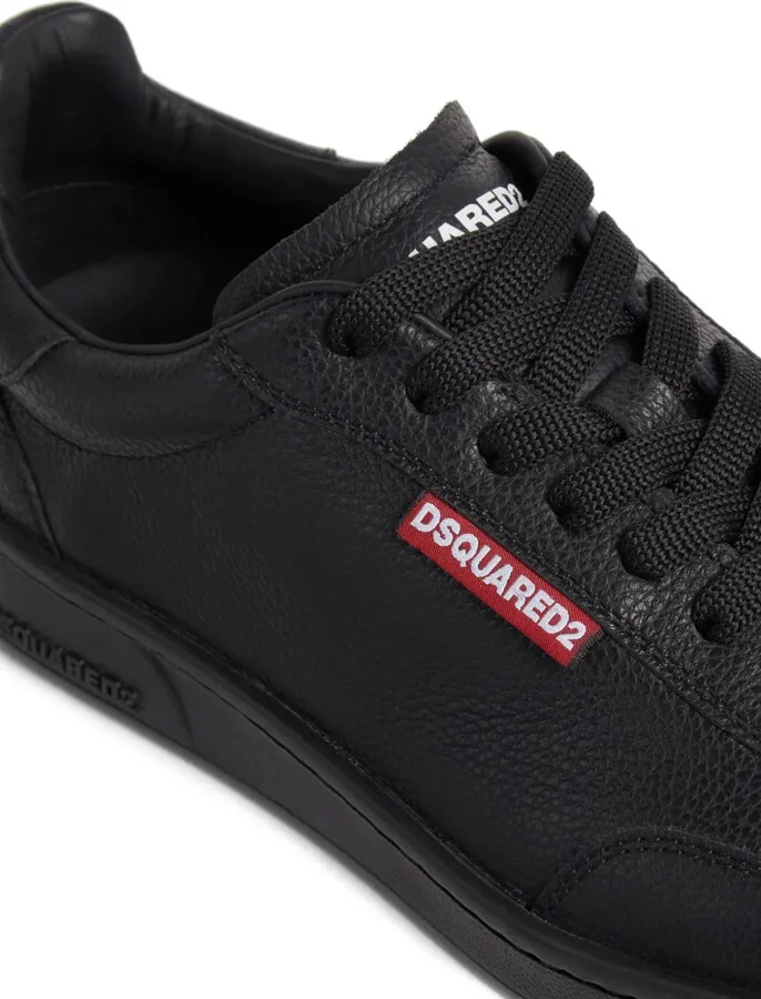 Low-Top Leather Sneakers - Image 4