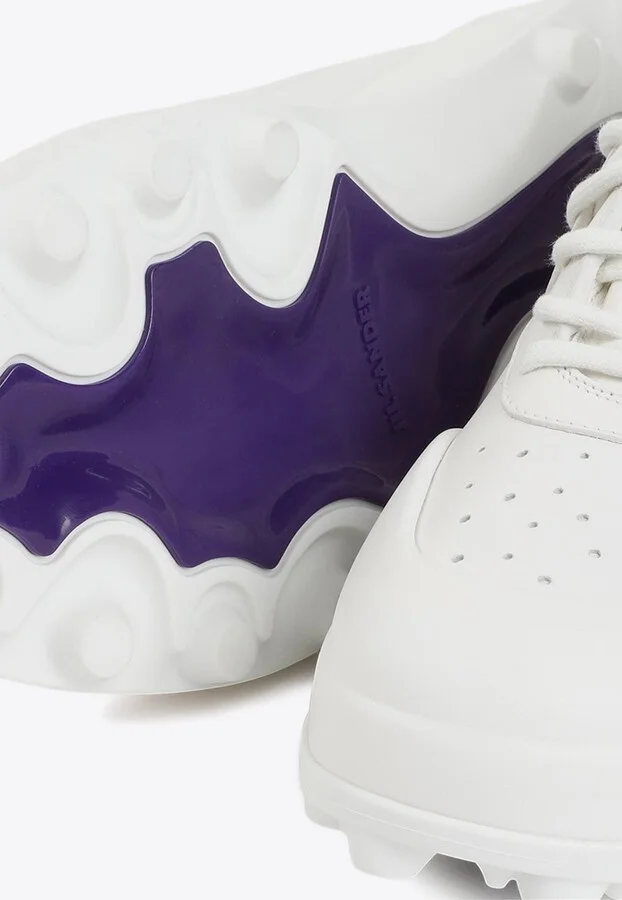 Low-Top Leather Sneakers - Image 3