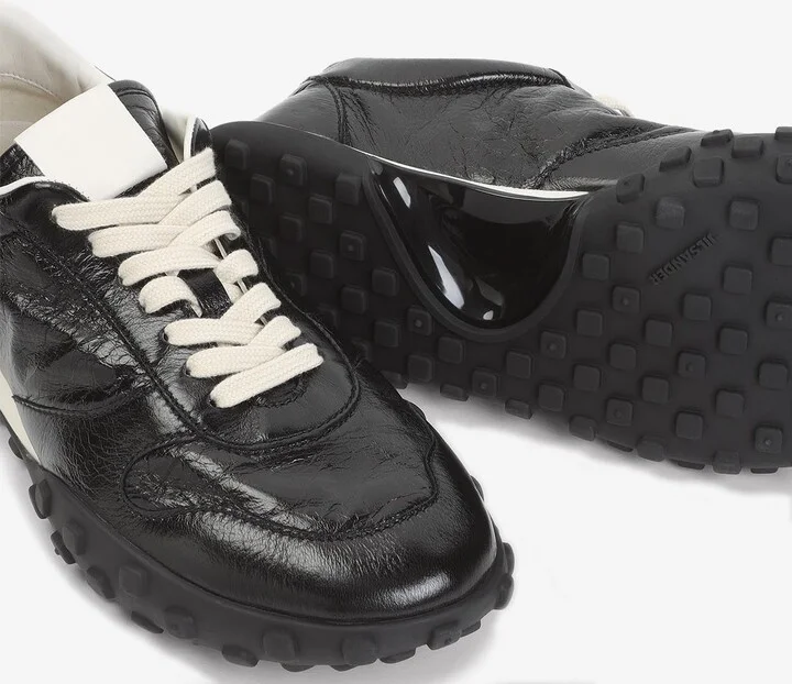 Low-Top Leather Sneakers - Image 3