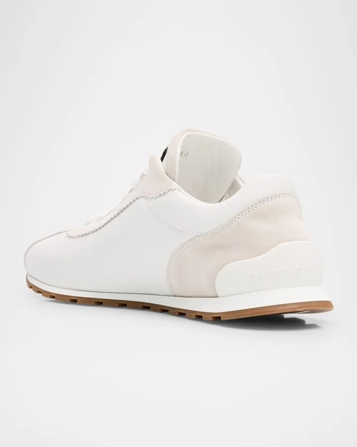 Low-Top Leather Sneakers - Image 4