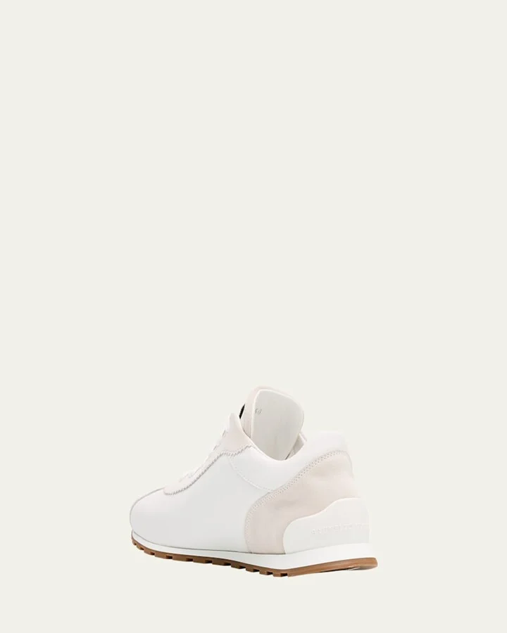 Low-Top Leather Sneakers - Image 4