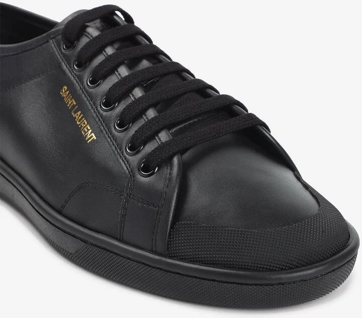 Low-Top Leather Sneakers - Image 3
