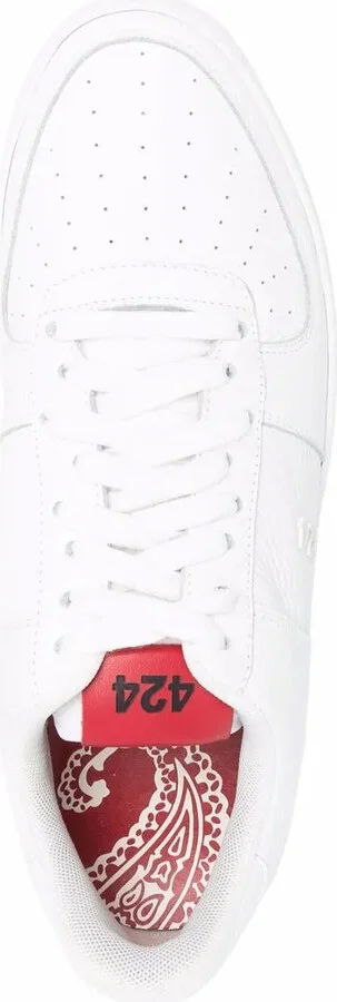 Low-Top Leather Sneakers - Image 4