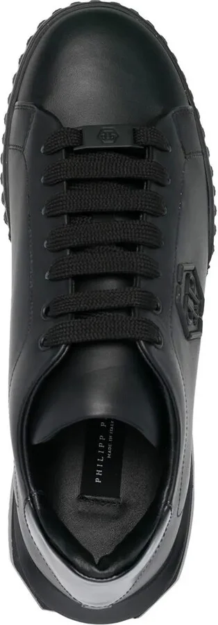 Low-Top Leather Sneakers - Image 4