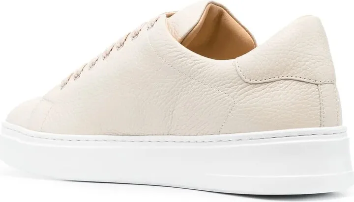 Low-Top Leather Sneakers - Image 3