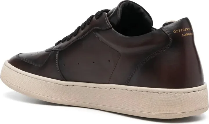 Low-Top Leather Sneakers - Image 3