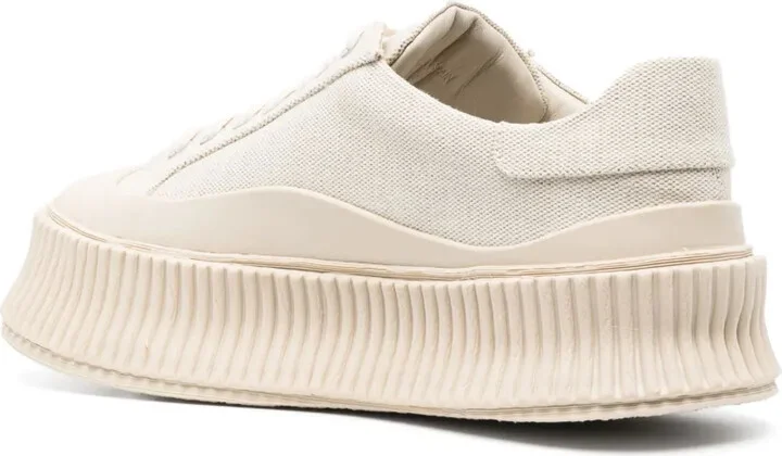 Low-Top Leather Sneakers - Image 3