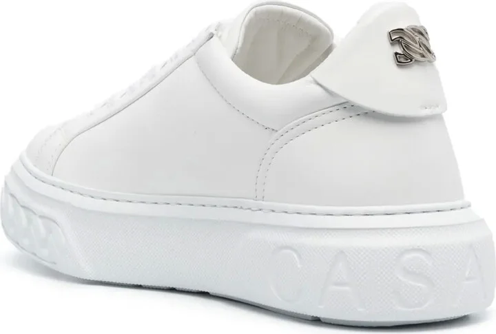 Low-Top Leather Sneakers - Image 3