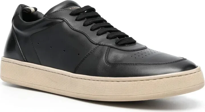 Low-Top Leather Sneakers - Image 2