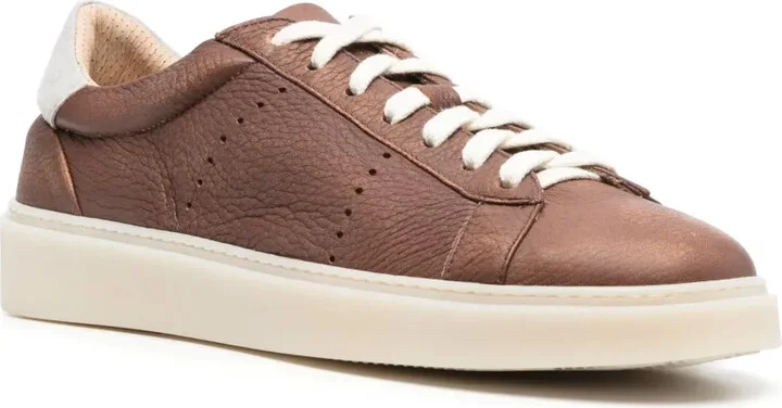 Low-Top Leather Sneakers - Image 2