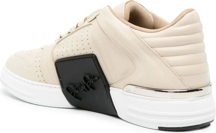 Low-Top Leather Sneakers - Image 3