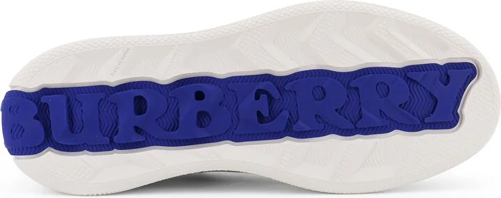 Low-top Leather Sneakers With Check Inserts - Image 4